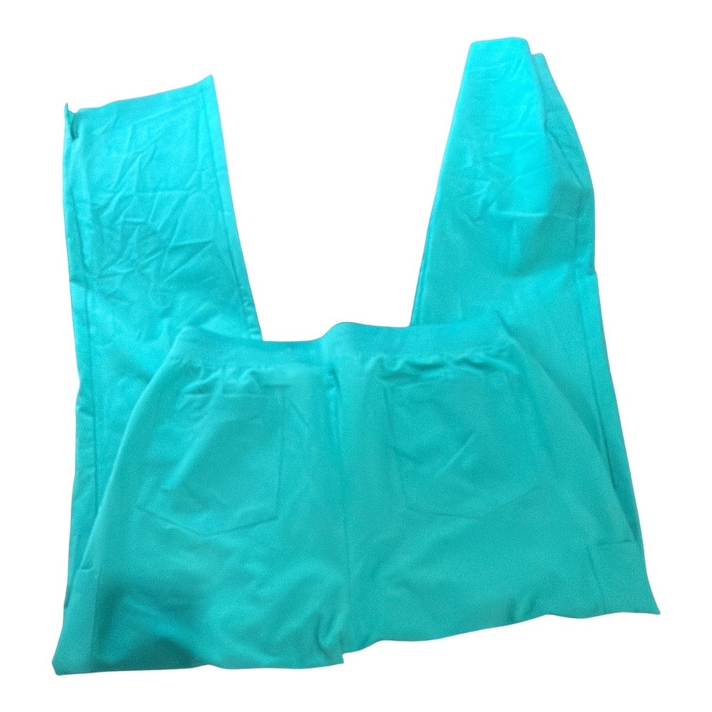 Mandala Turquoise Teal Equa-Tek Scrub Pants Womens Tall Large Medical Cargo T-L - Picture 3 of 4